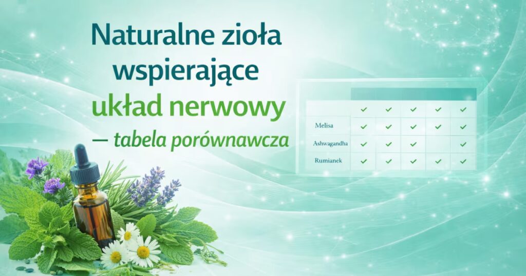 Tabela porównawcza naturalnych ziół wspomagających funkcjonowanie układu nerwowego